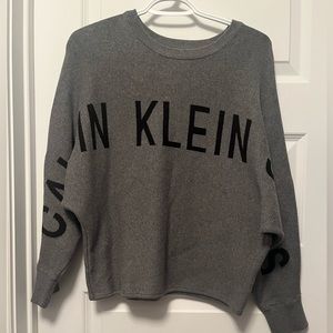 Calvin Klein Grey Crew Neck Knitted Sweater